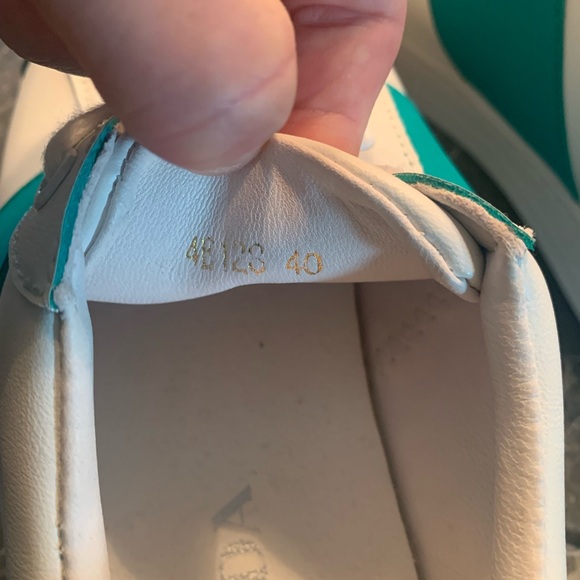 Prada Men's White and Green Sneakers - Picture 5 of 7